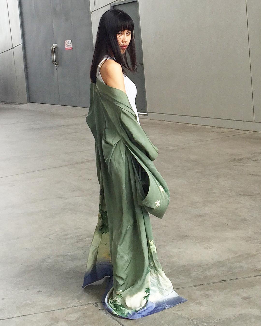 Customer wearing Sumo Vintage